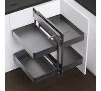 Corner Kitchen Cabinet nizer Hidden 2-Tier Pull-Out Storage Solution for Left/Right Opening Cabinets Ideal for Blind Corner Cabinets Maximizes Space Efficiency