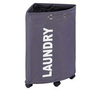 Corner Laundry Basket 50 L Grey Hamper Laundry Container Laundry Bin