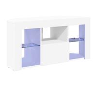 Corner LED TV Cabinet with Shelf Wall-mounted Engineered Wood Stand vidaXL