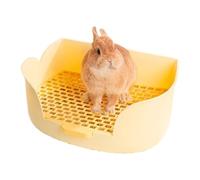 Corner Litter Box, Spray Proof Semi-Enclosed Large Litter Box, Bunny Bedding, Small Animal, 15.24 inches Pet Toilet for Home and Business Users, Odor Control for Pets