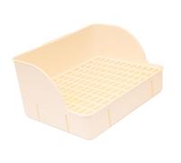 Corner Litter Box, Toilet, Bedpan, Corner Litter Box, Potty for Rabbits, Rats, Hamster Cage Accessories, white pp mesh