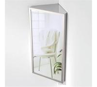 Corner Mirror Cabinet - Stainless Steel Wall-Mounted Triangular Bathroom Storage - Small Space nizer with Mirror - Stylish and Functional Design for Home Decor