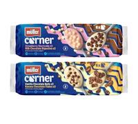 Corner Mullers Yoghurt 12x124g Vanilla & banana and Strawberry shortcake & Chocolate digestive (2 Packs - One Each - Total 12 Yoghurts)