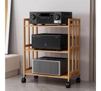 Corner Open Gaming Recording Equipment Storage3-Tier Hifi Speaker Display Cabinet 70cm Wide Versatile Storage for Game Consoles Audio Gear and Accessories