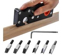 Corner Plane - 45 Degree Hand Plane, PVC Quadrant Trim | Corner Flattening Tool with Auxiliary Locator, Hand Chamfer Planer Suitable for Quick Trim with Cutter Heads A Inner Hexagon Wrench