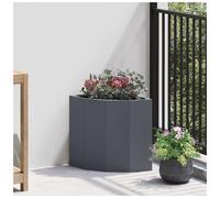 Corner Planter Anthracite Steel 30x30x35cm Outdoor Garden Patio Rustproof Modern