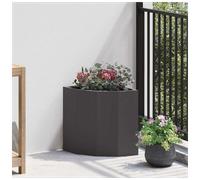 Corner Planter Black Steel 30x30x35cm Outdoor Corner Garden Planter Durable Eco