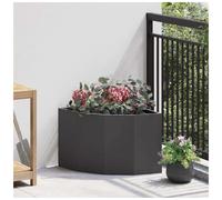 Corner Planter Black Steel 45x45x35cm Outdoor Corner-Friendly Modern Design Pack