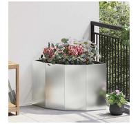 Corner Planter Galvanised Steel 60x60x50cm Outdoor Steel Garden Planter Perfect