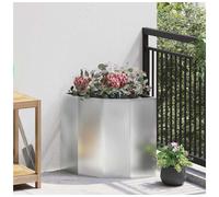 Corner Planter Outdoor 45 x 45 x 50 cm Silver Galvanised Steel