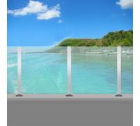 Corner Post s Railing Clamp 105cm (41.3in) Height Veal Poolside s Panel Holder s Balustrade Support for Dec and Patios