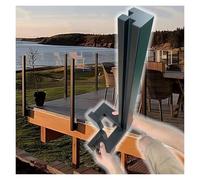 Corner Post Side Support for Outdoor Tempered Glass Railing, Side Mount Glass Clamps Balustrade Columns Post Bracket for Balcony Deck, Black Metal Baluster Stair Posts(150cm/59in)