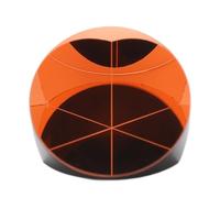 Corner Prism Cube, Copper Coated Plated Trihedral Retroreflector, Optical Glass Lens with Fine Polishing for Measurement, 25.4mm Diameter Corner Cube Prism for Survey