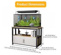 Corner rium nd Metal Base Fish Tank nd Eco Friendly & ble Non Slip Design Quiet Ideal for Living Rooms & Bedrooms (Sle B 120x40cm 47.2x15.8in)