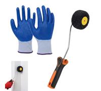 Corner Roller, Roller for Fillers, Spatula Roller, Washable Spatula Roller, Roll Spatula with 1 Pair of Gloves for Indoor Ceiling Corners, Plasterboard, Hard to Access Corners