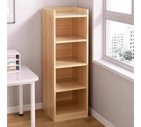 Corner Rotating BookshelfSturdy Oak MultiCompartment Storage with Guardrail Design SpaceSaving 30x24x124 Ideal for Home & Office Organization