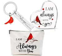 CORNER RUNNER Cardinal Bird Gifts - Red Cardinal Makeup Bag, Remembrance Bereavement Present Funeral Grief Gifts for Women Friends, Multicolor, Cardinal