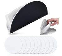 Corner Sander Drywall - Semi-Circular Hand Sander with Self-Adhesive Sandpaper, 90° Angle Sanding Tool for Tight Corners & Edges, Includes 10 Pieces Sanding Sheets 240 Grit (White)