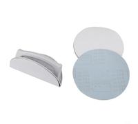 Corner Sander with 10 Replaceable Sandpapers, Semi-Circular Sandpaper Holder for Tight Corners Curves, Ergonomic Handle for Wood Metal Plastic Drywall Sanding(4)