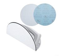 Corner Sander with 10 Replaceable Sandpapers, Semi-Circular Sandpaper Holder for Tight Corners Curves, Ergonomic Handle for Wood Metal Plastic Drywall Sanding(3)