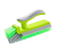 Corner Scrubber Brush, V Shape Plastic Mirror Wiper Scrape And Brush Crevice Bathroom Cleaning Supplies For Shower Kitchen Household (Grass Green)