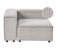 Beliani Corner Seat ARDAL Corduroy Taupe Right Hand