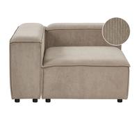 Corner Seat ARDAL Right Hand Light Brown Corduroy