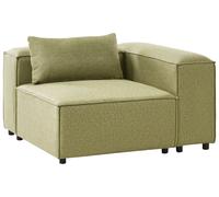 Corner Seat BRANDE Fabric Olive Green Symmetrical