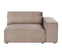 Corner Seat HELLNAR Fabric Light Brown Left Hand
