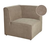Beliani Jumbo Cord Corner Section Taupe Lemvig, Multi