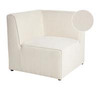 Beliani Corner Seat Lemvig Light Beige Corduroy