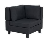 Beliani Corner Seat Unstad Black Fabric