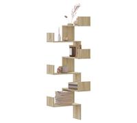 Corner Shelf 45x45x147 cm Sonoma Oak Engineered Wood 6-Shelf Modern Wall Indoor