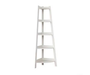 Corner Shelf, 5 Tier Rustic Corner Bookshelf Industrial Corner Ladder Shelf Small Bookcase Plant Stand For Living Room, Kitchen, Home Office