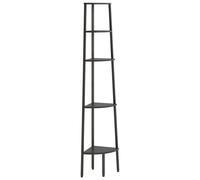 Vidaxl 5-Tier Corner Shelf Dark Brown And Black 45.5X31.5X180 Cm