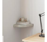 vidaXL Wall Corner Shelf Concrete Grey MDF Hanging Wall Display Shelf Rack