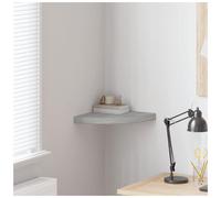 vidaXL Wall Corner Shelf Concrete Grey MDF Hanging Wall Display Shelf Rack