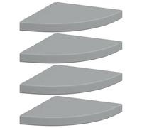 vidaXL 4x Floating Corner Shelves - High Gloss White MDF Display Unit, Invisible Mounting, 5 kg each (Code 323909)