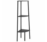 (black, 45.5 x 31.5 x 120 cm) vidaXL Corner Shelf Bookcase Bookshelf Shelving Unit Storage Rack Organiser