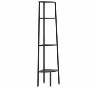 (dark brown, 45.5 x 31.5 x 150 cm) vidaXL Corner Shelf Bookcase Bookshelf Shelving Unit Storage Rack Organiser