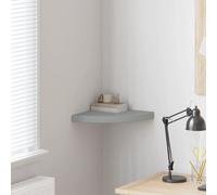 vidaXL Floating Corner Shelf Grey 35x35x3.8 cm MDF Display Hanging Rack Home