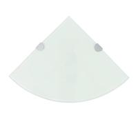 Corner Shelf for Bathroom 8mm Tempered s Hanging Shelf White Wall Mounted Ideal for Shower Sink Detive Sto (25x25cm)