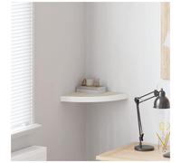 vidaXL Wall Corner Shelf Oak and White MDF Hanging Wall Display Shelf Rack