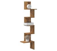 Corner Shelf Old Wood 32x32x127.5cm Engineered Wood 5-Tier Wall Storage for Home