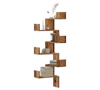 Corner Shelf Old Wood 45x45x147cm Engineered Wood 6-Shelf Space-Saving Unit Home