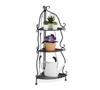 Corner shelf Plant Stand Vintage Flower Rack Tiered Storage Unit Sturdy Compact