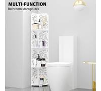 Corner Shelf Unit 4 Tier Freestanding Storage Unit Bathroom Shelves Bookcase Display Corner Rack
