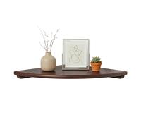 Relaxdays Corner wall shelf walnut