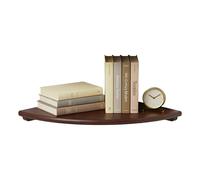 Relaxdays Corner wall shelf walnut