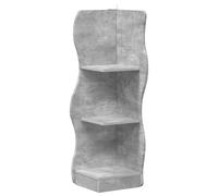 Corner Shelf with Shelf with Storage Engineered Wood Waveform Shelving vidaXL